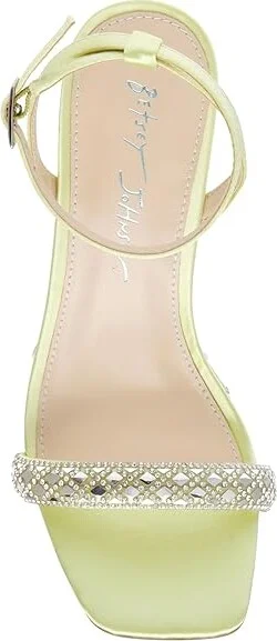 Blue by Betsey Johnson Simon Wedge Sandals Women's 1-2 inch heel Shoes Lime : 7 M, Synthetic - Image 2