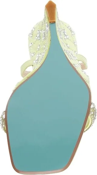 Blue by Betsey Johnson Simon Wedge Sandals Women's 1-2 inch heel Shoes Lime : 7 M, Synthetic - Image 3