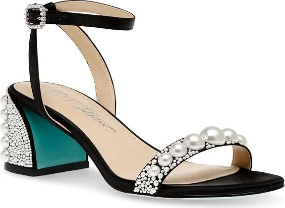 Blue by Betsey Johnson Tina Women's Sandals Black : 7 M, Synthetic