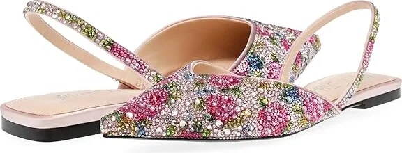 Blue by Betsey Johnson Vance Mule Women's Flat Shoes Floral : 7.5 M, Rubber