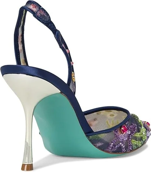 Blue by Betsey Johnson Velma High Women's Heels Navy : 8.5 M, Synthetic - Image 4