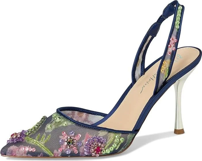 Blue by Betsey Johnson Velma High Women's Heels Navy : 8.5 M, Synthetic - Image 5