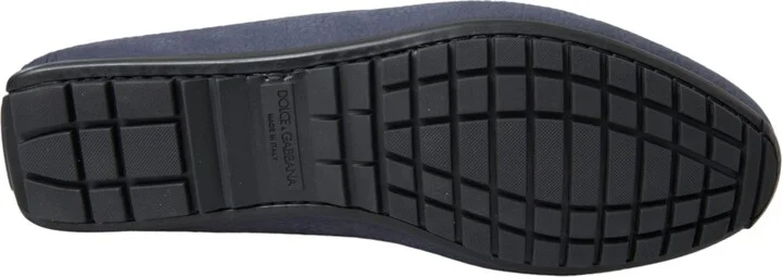 Blue Calf Leather Slip On Moccasin Men's Shoes - Image 6