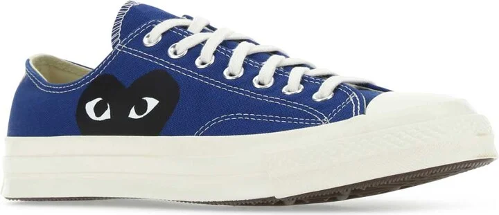 Blue Canvas Comme Des Garã§ons X Converse Sneakers - Image 2