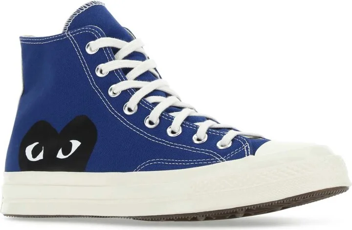 Blue Canvas Comme Des Garã§ons X Converse Sneakers - Image 2