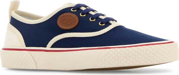 Blue Canvas Nojoke Sneakers - Image 2