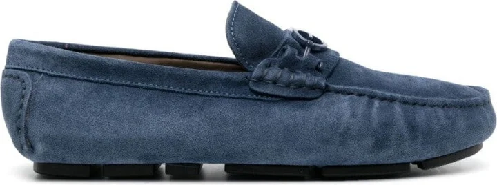 Blue Closed Flats Loafers