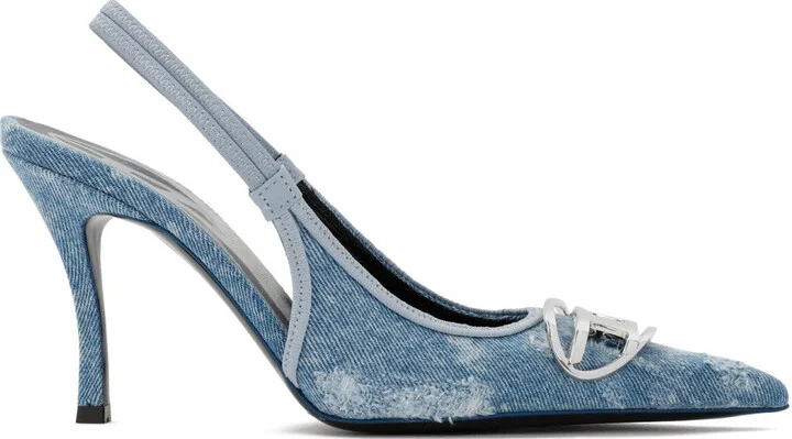 Blue Cotton D-Venus Pumps