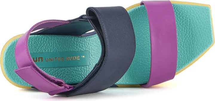 Blue Delta Wedge Sandal - Dazzle Mix - Image 5