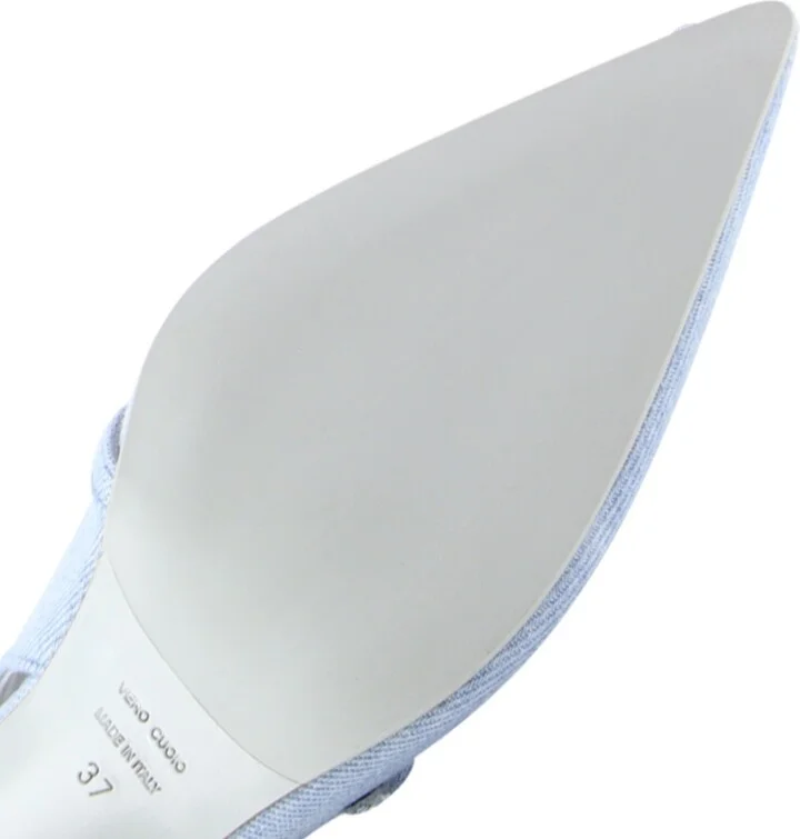 Blue Elina Slingback Stilettos, Jeans - Image 7