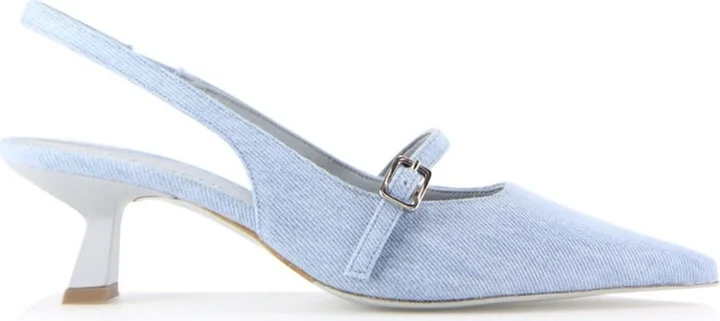 Blue Elina Slingback Stilettos, Jeans