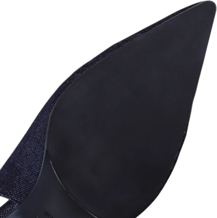 Blue Elisa Slingback Stilettos, Denim - Image 6