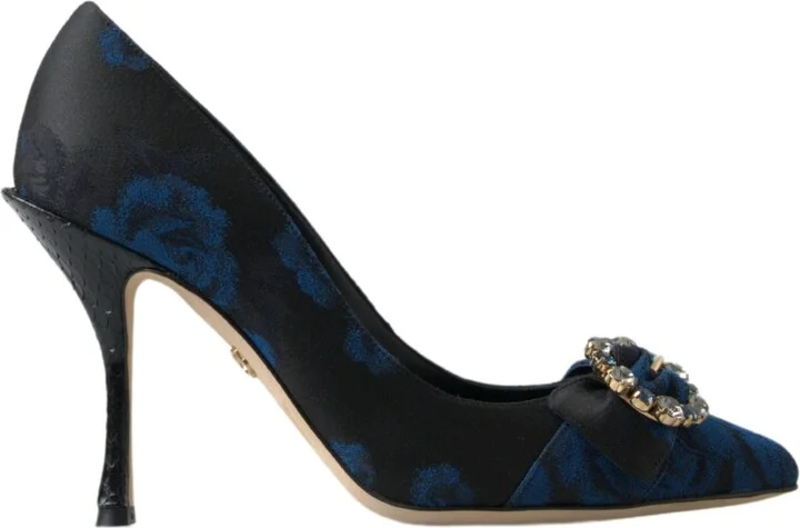 Blue Floral Ayers Crystal Pumps Women's Shoes