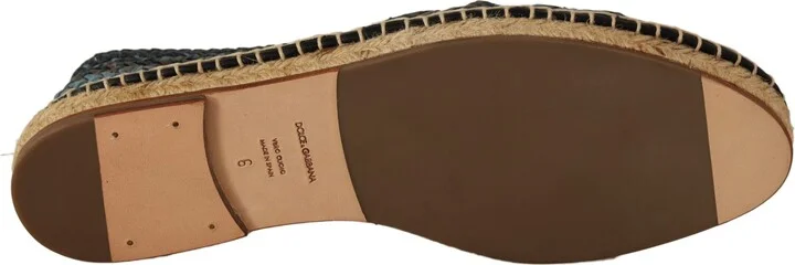 Blue Gray Slip On Buffalo Espadrille Men's Shoes - Image 3