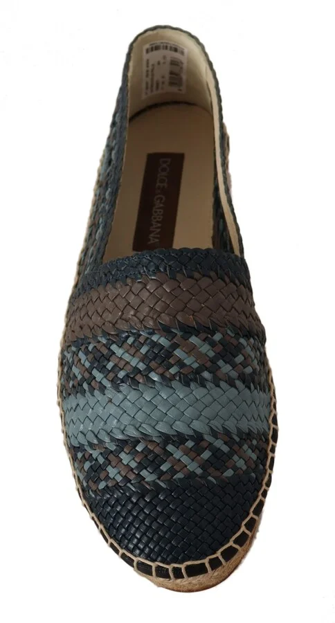 Blue Gray Slip On Buffalo Espadrille Men's Shoes - Image 4