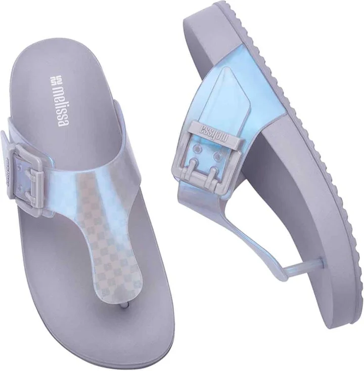 Blue / Grey Cozy Flip Flop - Grey Pearl - Image 3