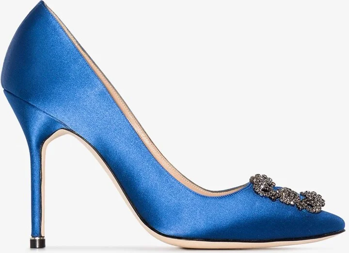 Blue Hangisi 105 Satin Pumps