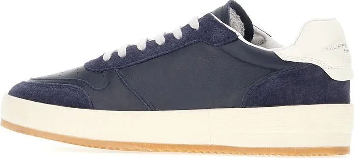 Blue Leather And Suede Nice Low Sneakers - Image 3