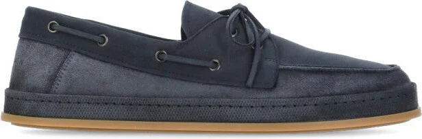 Blue Leather H683 Loafers