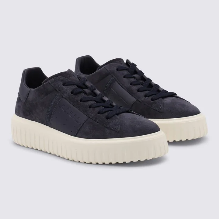Blue Leather Sneakers - Image 2