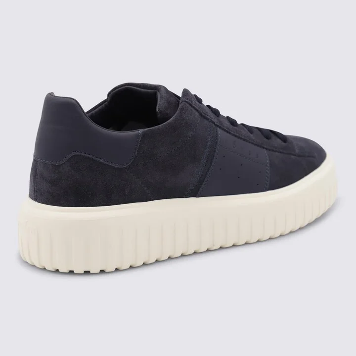 Blue Leather Sneakers - Image 3
