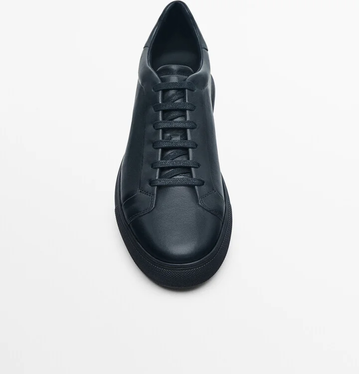 Blue Leather Trainers - Image 4