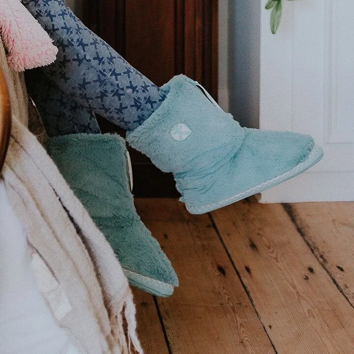 Blue Marilyn - Classic Faux Fur Slipper Boot - Seafoam - Image 2