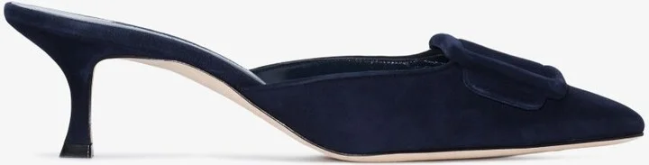Blue Maysale 50 Suede Mules
