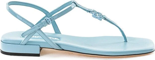 Blue Patent Leather Flip-Flop Women's Sandal
