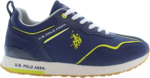 Blue Polyester Men's Sneaker