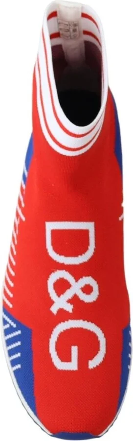 Blue Red Sorrento Logo Sneakers Socks Men's Shoes - Image 3