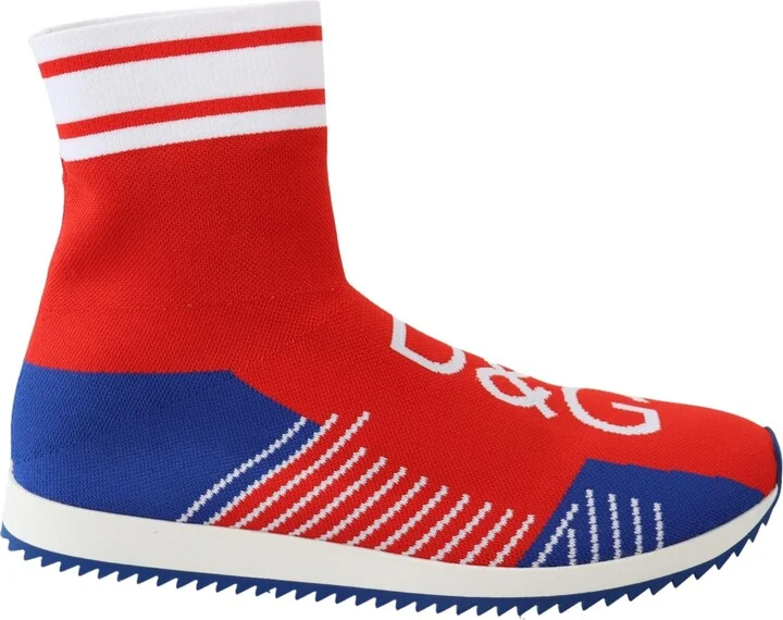 Blue Red Sorrento Logo Sneakers Socks Men's Shoes