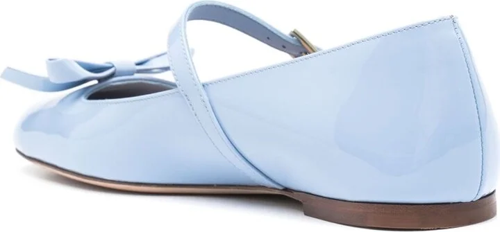 Blue Romance Bow Ballet Pumps - Image 3