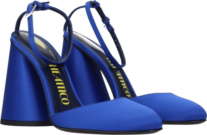 Blue Satin Women's Platforms - Image 2