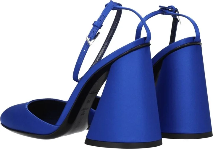 Blue Satin Women's Platforms - Image 4