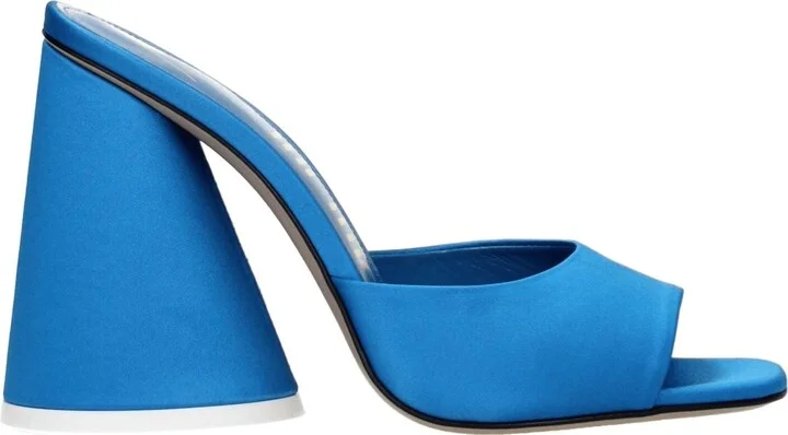 blue Satin Women's Sandal