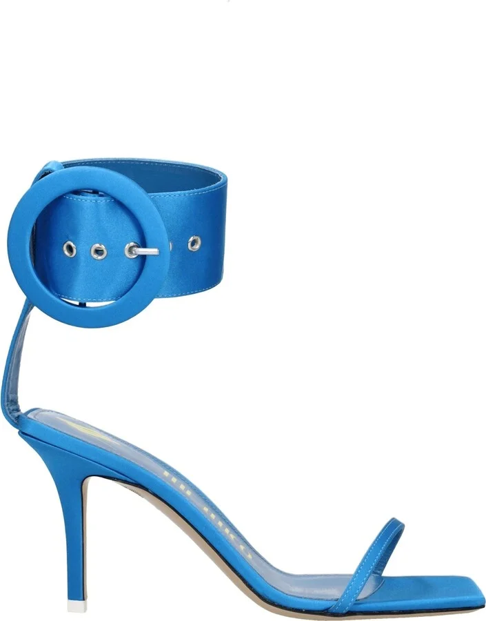blue Satin Women's Sandal