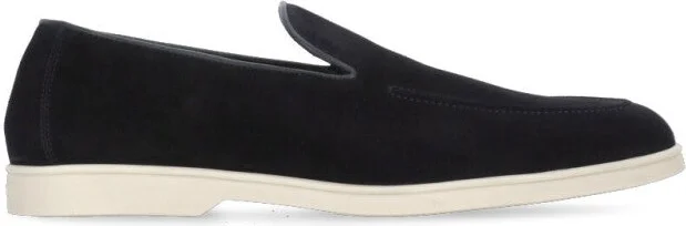 Blue Suede Leather Loafers