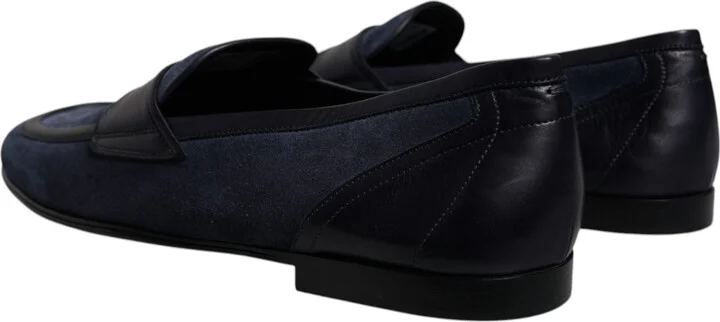 Blue Suede Leather Men's Loafer Moccasin Men's Shoes - Image 4