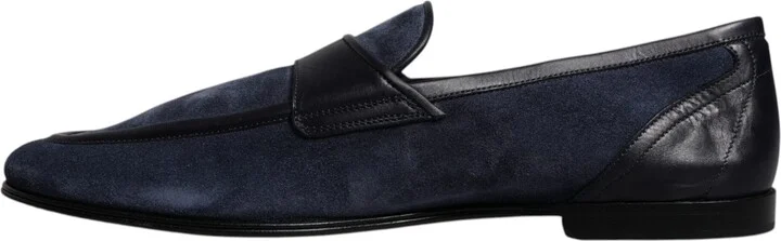Blue Suede Leather Men's Loafer Moccasin Men's Shoes - Image 5