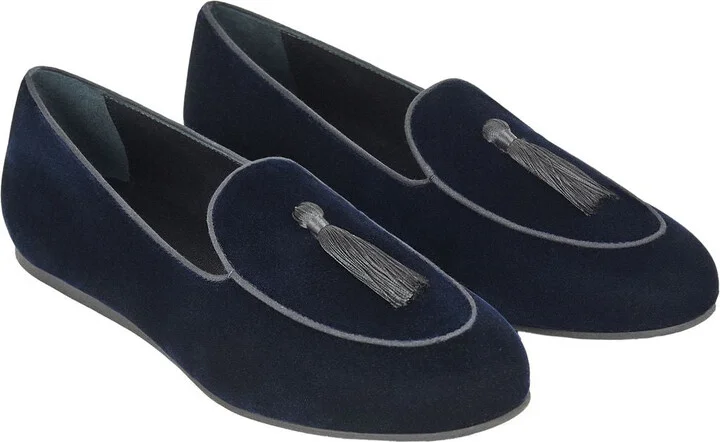 Blue Velvet Men's Loafer - Image 2