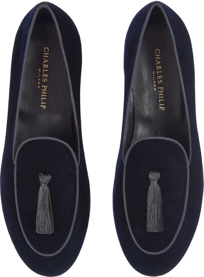 Blue Velvet Men's Loafer - Image 3