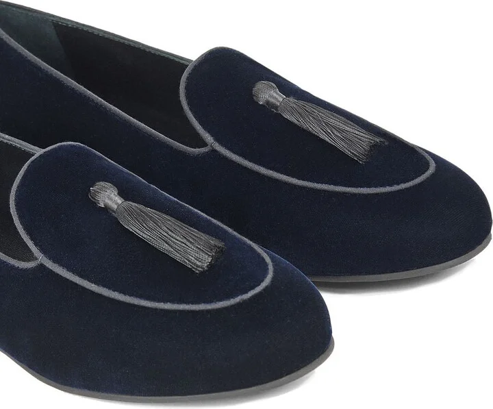 Blue Velvet Men's Loafer - Image 4