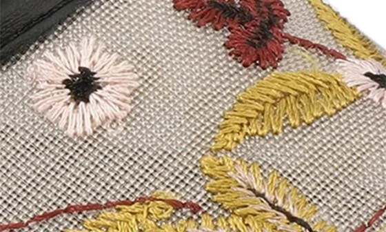 Bluet Embroidered Mesh Mary Jane Flat - Image 6