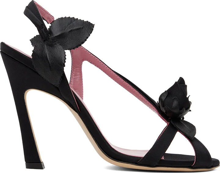 Blumarine Black Sofia 120 Heeled Sandals