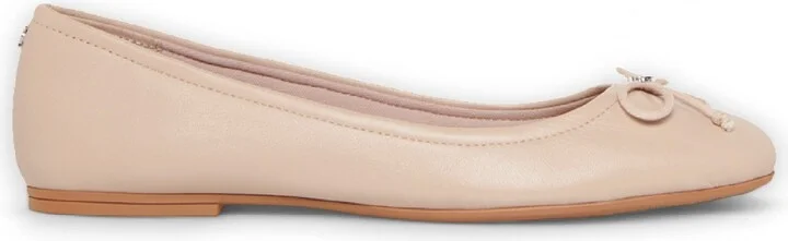 Blush Pink Leather Mocassin Flat Shoes - Babydoll