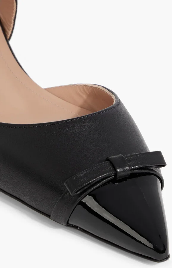 Blythe 10 bow-detailed leather point-toe flats - Image 4