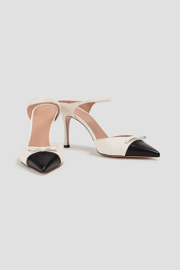 Blythe 80 bow-detailed leather mules - Image 2
