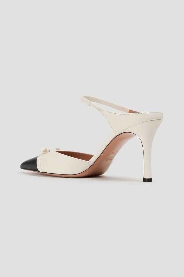 Blythe 80 bow-detailed leather mules - Image 3