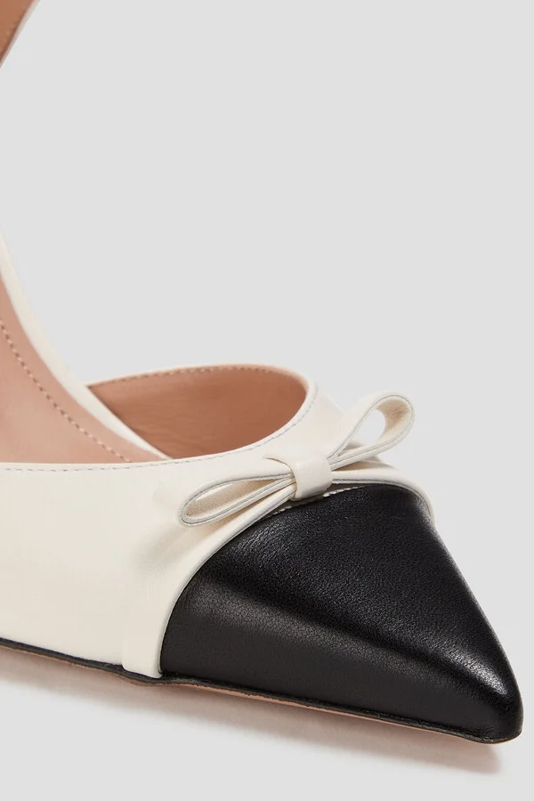 Blythe 80 bow-detailed leather mules - Image 4